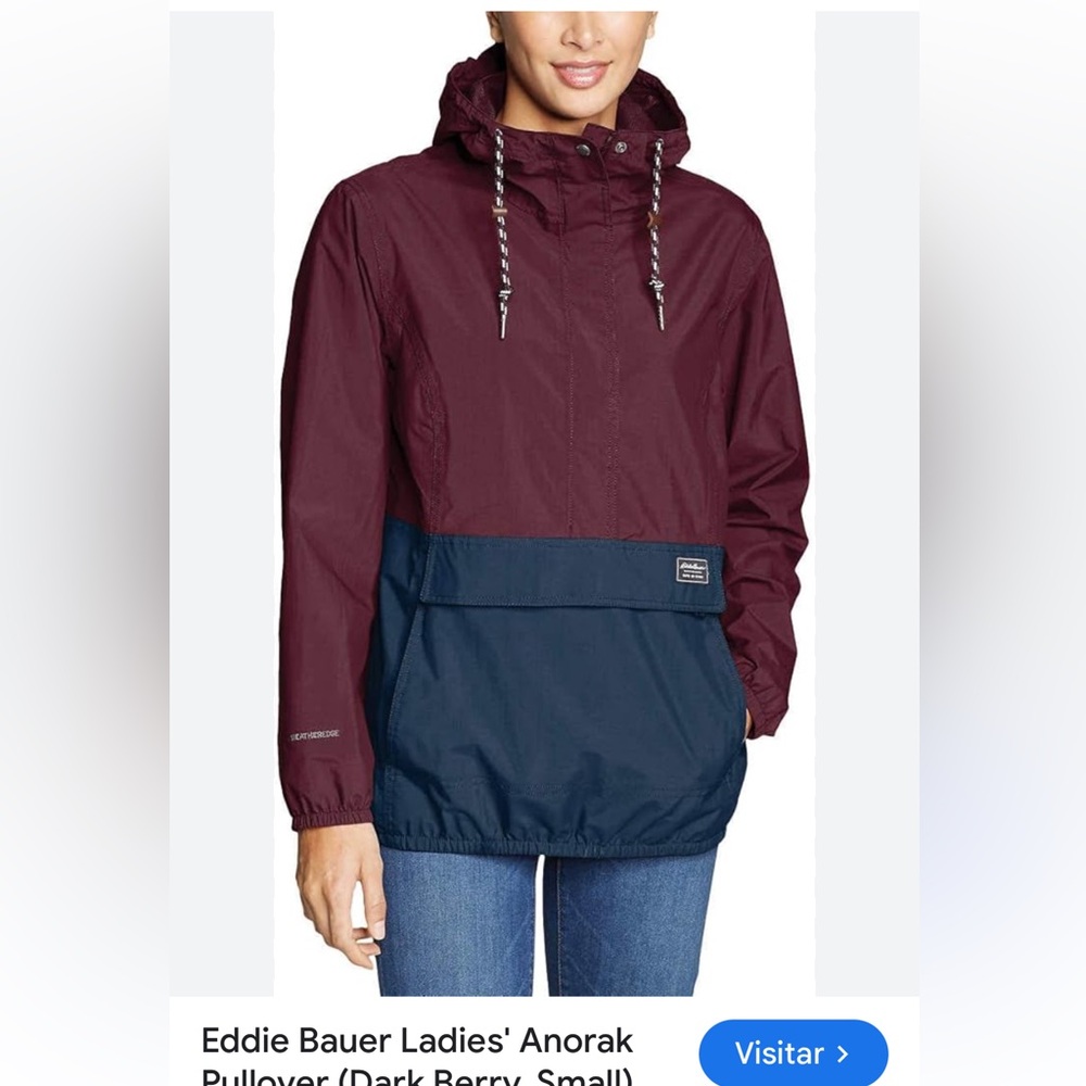 Eddie Bauer Burgundy and Navy Ski Jacket
